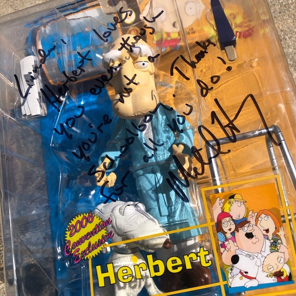 Rare Family Guy Mike Henry Signed 2006 SDCC Exclusive Herbert Action Figure +COA - Picture 4 of 10